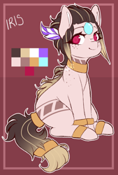 Size: 1292x1910 | Tagged: safe, artist:amiicommissions, oc, oc:iris, earth pony, pony, female, mare, reference sheet, solo