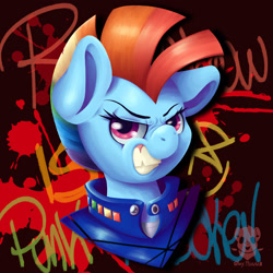 Size: 3000x3000 | Tagged: safe, artist:valemjj, rainbow dash, g4, bust, redraw