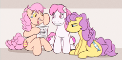 Size: 1255x616 | Tagged: safe, artist:cookieboy011, bon bon (g1), patch (g1), sweetheart, earth pony, g1, my little pony tales, meme, trio, trollface