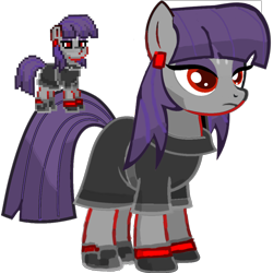 Size: 4080x4080 | Tagged: safe, maud pie, earth pony, pony, pony town, g4, clothes, female, mare, recolor, simple background, solo, transparent background