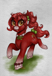 Size: 2651x3880 | Tagged: safe, artist:pastelpalette, oc, oc only, earth pony, pony, cute, digital art, happy, ponytail