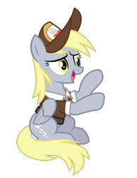 Size: 5000x6478 | Tagged: safe, derpy hooves, pony, g4, background pony, mailmare, sitting, vector