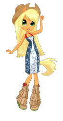 Size: 1656x3149 | Tagged: safe, artist:lazzy_bunny, applejack, human, equestria girls, g4, boho, boots, clothes, concept art, cowboy hat, hat, humanized, shoes, simple background, transparent background