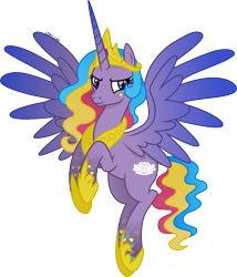 Size: 880x1027 | Tagged: safe, artist:cirillaq, princess sterling, alicorn, pony, g4, female, mare, simple background, solo, spread wings, transparent background, vector, wings