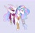 Size: 2048x1967 | Tagged: safe, artist:peachmichea, princess celestia, alicorn, pony, g4, alternate accessories, bracer, clothes, colored wings, female, gradient wings, gray background, jewelry, mare, peytral, profile, regalia, robe, simple background, solo, tail cuff, turned head, wings