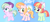 Size: 1280x572 | Tagged: safe, artist:vi45, oc, oc only, earth pony, pegasus, pony, unicorn, female, filly, foal, hat, horn