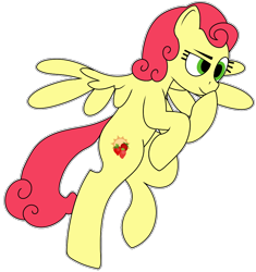 Size: 900x959 | Tagged: safe, artist:craftedburb, strawberry sunrise, pegasus, pony, g4, female, mare, simple background, solo, transparent background