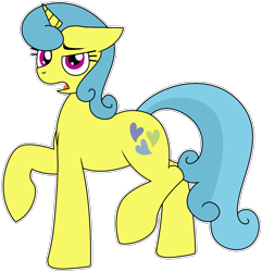 Size: 903x937 | Tagged: safe, artist:craftedburb, lemon hearts, pony, unicorn, g4, female, horn