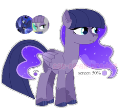 Size: 472x408 | Tagged: safe, artist:cat-of-all-trades, screencap, maud pie, princess luna, oc, oc only, pegasus, pony, g4, base used, coat markings, colored hooves, colored pupils, colored wings, flowing mane, flowing tail, gradient wings, hooves, magical lesbian spawn, missing cutie mark, next generation, no cutie marks because im lazy, offspring, parents:lunamaud, show accurate, solo, tail, tall, watermark, wings