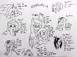 Size: 2048x1535 | Tagged: safe, artist:pony quarantine, oc, oc only, oc:aponyx, oc:gaia, oc:gelee, oc:nyx, oc:nyxanon, oc:nyxkrieg, oc:nyxzala, oc:snowdrop, oc:syx, alicorn, hybrid, pegasus, pony, unicorn, zebroid, zony, blanket, cap, female, filly, foal, freckles, glasses, grayscale, hair over one eye, half-siblings, half-sisters, hat, horn, jar, lesbian, looking at you, magical lesbian spawn, mare, monochrome, multiple parents, nyxruary, oc x oc, offspring, older, older nyx, older snowdrop, parent:oc:apogee, parent:oc:dyx, parent:oc:filly anon, parent:oc:luftkrieg, parent:oc:nyx, parent:oc:zala, parents:nyxdyx, parents:oc x oc, pen drawing, product of incest, ship:snownyx, shipping, shrug, siblings, sisters, sleeping, smiling, smiling at you, telescope, text, traditional art