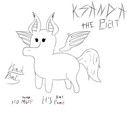 Size: 1500x1500 | Tagged: safe, artist:badbat, oc, oc:ksanda, bat pony, pony, simple background, white background