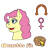 Size: 1000x1000 | Tagged: safe, artist:korencz11, oc, oc only, oc:cheesette pie, earth pony, pony, bust, female, offspring, parent:cheese sandwich, parent:pinkie pie, parents:cheesepie, simple background, solo, transparent background