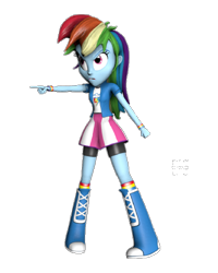 Size: 1080x1350 | Tagged: safe, artist:gaelgaming1, rainbow dash, human, equestria girls, g4, 3d, female, simple background, solo, source filmmaker, transparent background