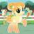 Size: 2000x2000 | Tagged: safe, artist:lovinglypromise, carrot top, golden harvest, pony, g4, alternate design, alternate hairstyle, bow, hair bow, hair bun, outdoors, raised hoof, signature, solo, tail, tail bow, tail bun