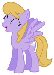 Size: 3200x4400 | Tagged: safe, artist:the-bitterman, edit, vector edit, drizzle, pegasus, pony, g4, background pony, eyes closed, female, mare, open mouth, open smile, recolor, simple background, smiling, spread wings, transparent background, vector, wings