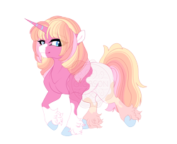 Size: 4300x3500 | Tagged: safe, artist:gigason, oc, oc:rainbow cream, pony, unicorn, female, horn, magical lesbian spawn, mare, offspring, simple background, solo, transparent background