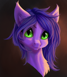 Size: 1686x1922 | Tagged: safe, artist:rokufuro, oc, oc only, pony, bust, chest fluff, ear fluff, ear tufts, fangs, portrait, slit pupils