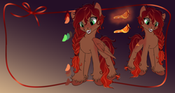 Size: 4136x2203 | Tagged: safe, artist:rokufuro, oc, oc only, pegasus, pony, blushing, braid, female, freckles, mare, reference sheet, solo, unshorn fetlocks