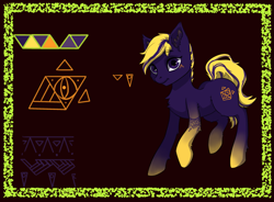 Size: 2873x2110 | Tagged: safe, artist:rokufuro, oc, oc only, earth pony, pony, abstract background, solo