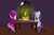 Size: 4000x2667 | Tagged: safe, artist:amoux-ilta, rarity, oc, oc:burning passion, pony, unicorn, g4, alcohol, bench, bread, candle, canon x oc, date, date night, duo, food, grin, high res, horn, indoors, laughing, lineless, night, restaurant, salad, sandwich, shipping, silhouette, sitting, smiling, table, wine