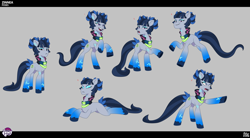 Size: 4747x2627 | Tagged: safe, lil critter workshop, zinnea, earth pony, pony, g5, my little pony: tell your tale, official, the petal gala, colored, concept art, female, mare, reference sheet, solo