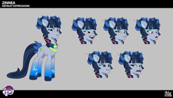 Size: 2831x1605 | Tagged: safe, lil critter workshop, zinnea, earth pony, pony, g5, my little pony: tell your tale, official, the petal gala, leak, colored, concept art, expressions, facial expressions, female, mare, solo