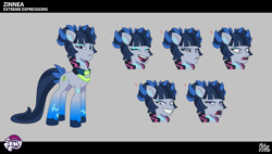 Size: 2831x1605 | Tagged: safe, lil critter workshop, zinnea, earth pony, pony, g5, my little pony: tell your tale, official, the petal gala, leak, colored, concept art, expressions, facial expressions, female, mare, solo