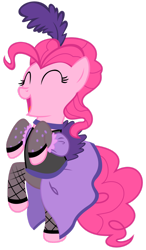 Size: 900x1543 | Tagged: safe, artist:pageturner1988, pinkie pie, earth pony, pony, g4, my little pony: friendship is magic, over a barrel, clothes, dress, female, mare, saloon dress, saloon pinkie, simple background, solo, transparent background, vector