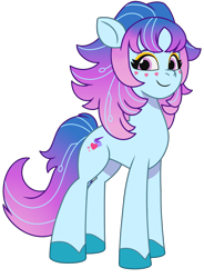 Size: 2800x3800 | Tagged: safe, alternate version, artist:shad0w-galaxy, edit, lil critter workshop, odessa evensong, cyborg, cyborg pony, earth pony, pony, g5, my little pony: tell your tale, the petal gala, leak, clothes, concave belly, concept art, cute, eyeshadow, female, freckles, hasbro is trying to murder us, heart, high res, hooves, leg warmers, long legs, looking at you, makeup, mare, music notes, simple background, slender, smiling, smiling at you, solo, tall, thin, transparent background