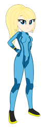 Size: 569x1577 | Tagged: safe, artist:robertsonskywa1, equestria girls, g4, bodysuit, clothes, equestria girls-ified, female, full body, metroid, nintendo, photo, ponytail, samus aran, simple background, skintight clothes, solo, solo female, transparent background, zero suit