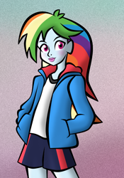 Size: 700x1000 | Tagged: safe, artist:lunascastle, rainbow dash, human, equestria girls, g4, female, solo