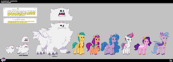 Size: 7056x2527 | Tagged: safe, cloudpuff, hitch trailblazer, izzy moonbow, pipp petals, queen haven, sunny starscout, zipp storm, dog, earth pony, pegasus, pony, unicorn, g5, my little pony: tell your tale, pomeranian problems, leak, spoiler:g5, spoiler:my little pony: tell your tale, spoiler:tyts02e36, .ai available, .psd available, absurd resolution, angry, concept art, height difference, horn, mane five, pipp is short, reference used, sharp teeth, solo focus, tall, teeth, vector, weredog