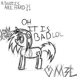 Size: 400x400 | Tagged: safe, artist:m3l0dy.dll, dj pon-3, vinyl scratch, g4, sketch