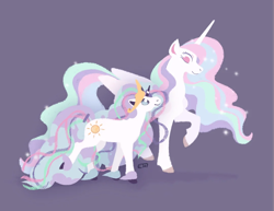 Size: 1080x834 | Tagged: safe, artist:emeemay, princess celestia, alicorn, galarian ponyta, ponyta, g4, clothes, cosplay, costume, crossover, duo, female, mare, pokémon