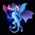 Size: 1410x1410 | Tagged: safe, artist:thunderball, princess ember, dragon, g4, angry, bloodstone scepter, dark background, dragon lord ember, fire, solo, textured background