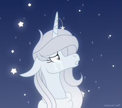 Size: 2243x1974 | Tagged: safe, artist:darbypop1, oc, oc:dreamy belle, alicorn, pony, bust, crying, female, mare, night, portrait, solo