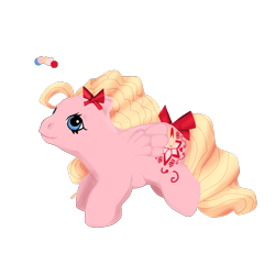 Size: 1280x1280 | Tagged: safe, artist:lilystargazerwhite, pegasus, pony, g1, female, filly, foal, lily white, ponified, touhou, younger