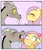 Size: 1762x2048 | Tagged: safe, artist:eltrash_art6, discord, fluttershy, draconequus, pegasus, pony, g4, bait and switch, blue eyes, blushing, confused, eyes closed, face licking, female, licking, looking at each other, looking at someone, male, meme, pink mane, ship:discoshy, shipping, straight, yellow coat