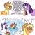 Size: 2048x2048 | Tagged: safe, artist:kyoryu, applejack, rainbow dash, rarity, twilight sparkle, earth pony, pegasus, pony, unicorn, g4, 2 panel comic, brush, brushing, comic, dialogue, female, flexing, glasses, hairbrush, horn, lesbian, levitation, magic, mirror, narcissism, narrowed eyes, parchment, polyamory, pose, quill, shipping, speech bubble, square glasses, telekinesis, thought bubble, unicorn twilight