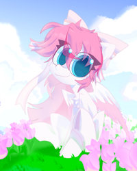 Size: 1999x2500 | Tagged: safe, artist:scarshine, oc, oc only, pegasus, pony, female, flower, green, mare, tulip