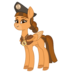 Size: 720x720 | Tagged: safe, syrena, pegasus, g5, my little pony: tell your tale, captain, redesign, simple background, solo, syrena's magical compass, transparent background, wings