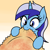 Size: 1089x1090 | Tagged: safe, artist:vomitvomiting, minuette, pony, unicorn, g4, cute, drawthread, eating, female, gradient background, horn, mare, minubetes, nom, ravioli, solo