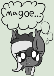 Size: 604x844 | Tagged: safe, artist:harmonicglow, oc, oc:amaya, bat pony, pony, bat pony oc, dilated pupils, female, mare