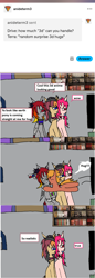 Size: 1131x3291 | Tagged: safe, artist:ask-luciavampire, oc, earth pony, pegasus, pony, 3d, ask, hug, tumblr