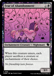 Size: 375x523 | Tagged: safe, artist:yancey labat, edit, idw, skye, violette rainbow, unicorn, zebra, g5, my little pony: skye's secret, ccg, horn, magic the gathering, trading card, trading card edit, trading card game