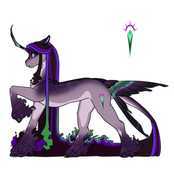 Size: 2000x2000 | Tagged: safe, artist:oneiria-fylakas, oc, oc only, oc:viviana, pony, unicorn, g4, curved horn, female, horn, mare, next generation, parent:king sombra, parent:oc, parent:oc:shiny heart, parents:canon x oc, simple background, solo, tail, tail feathers, transparent background, unshorn fetlocks