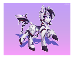 Size: 3000x2400 | Tagged: safe, artist:divori, oc, oc only, oc:star nova, hybrid, pony, zebra, zebroid, zony, braid, chest fluff, ear fluff, looking at you, male, smiling, smiling at you, solo, stallion