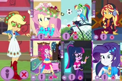 Size: 2450x1633 | Tagged: safe, screencap, applejack, fluttershy, pinkie pie, rainbow dash, rarity, sci-twi, sunset shimmer, twilight sparkle, equestria girls, g4, humane five, humane six