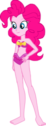 Size: 600x1625 | Tagged: safe, artist:qjosh, pinkie pie, equestria girls, g4, bikini, clothes, female, simple background, solo, swimsuit, white background