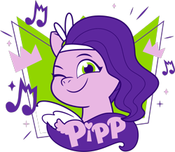 Size: 1576x1366 | Tagged: safe, pipp petals, pegasus, pony, g5, my little pony: tell your tale, official, .ai available, .svg available, diadem, female, g5 brand assets, jewelry, mare, regalia, simple background, solo, svg, transparent background, vector